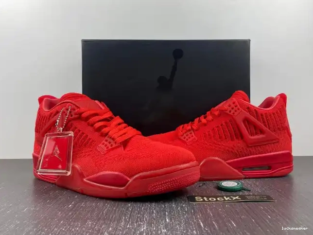 Reps LUCY Jordan 4 AQ3559-600 Flyknit Red Retro 0426